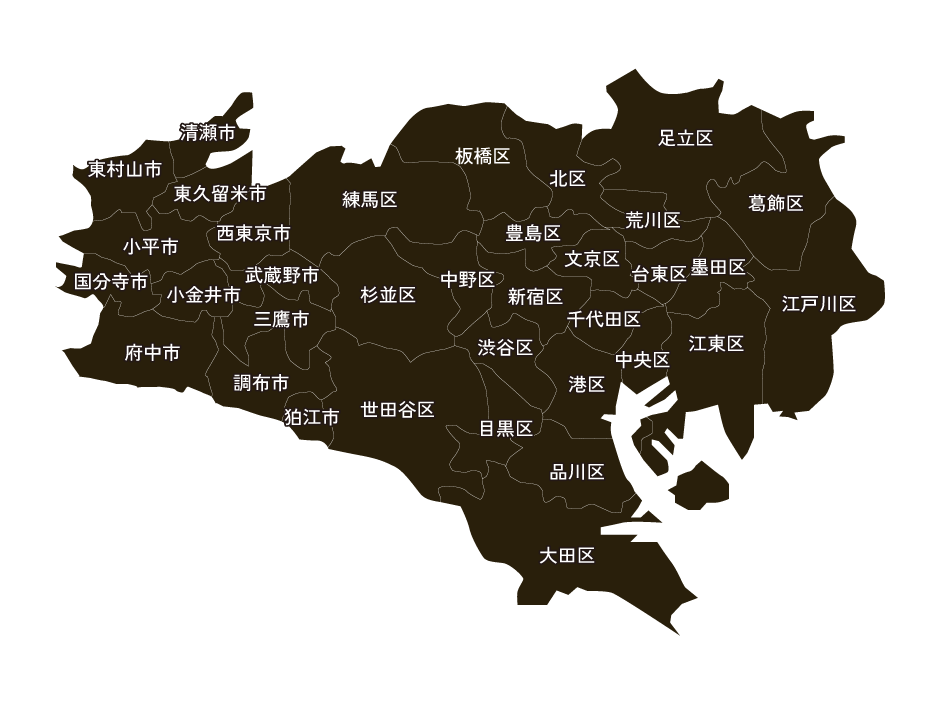 株式会社MISTARの東京都のリフォームサービス対応エリア